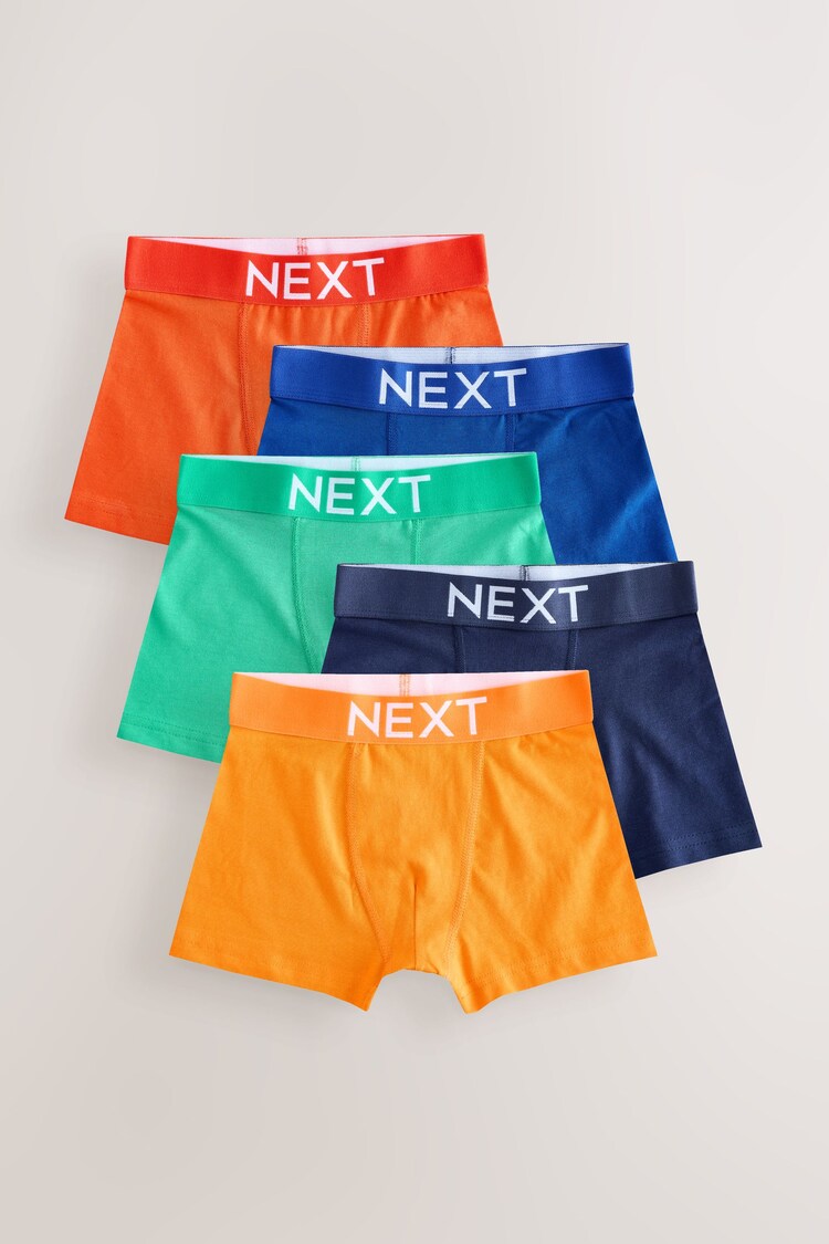 Bright Plain Trunks 5 Pack (1.5-16yrs) - Image 1 of 1