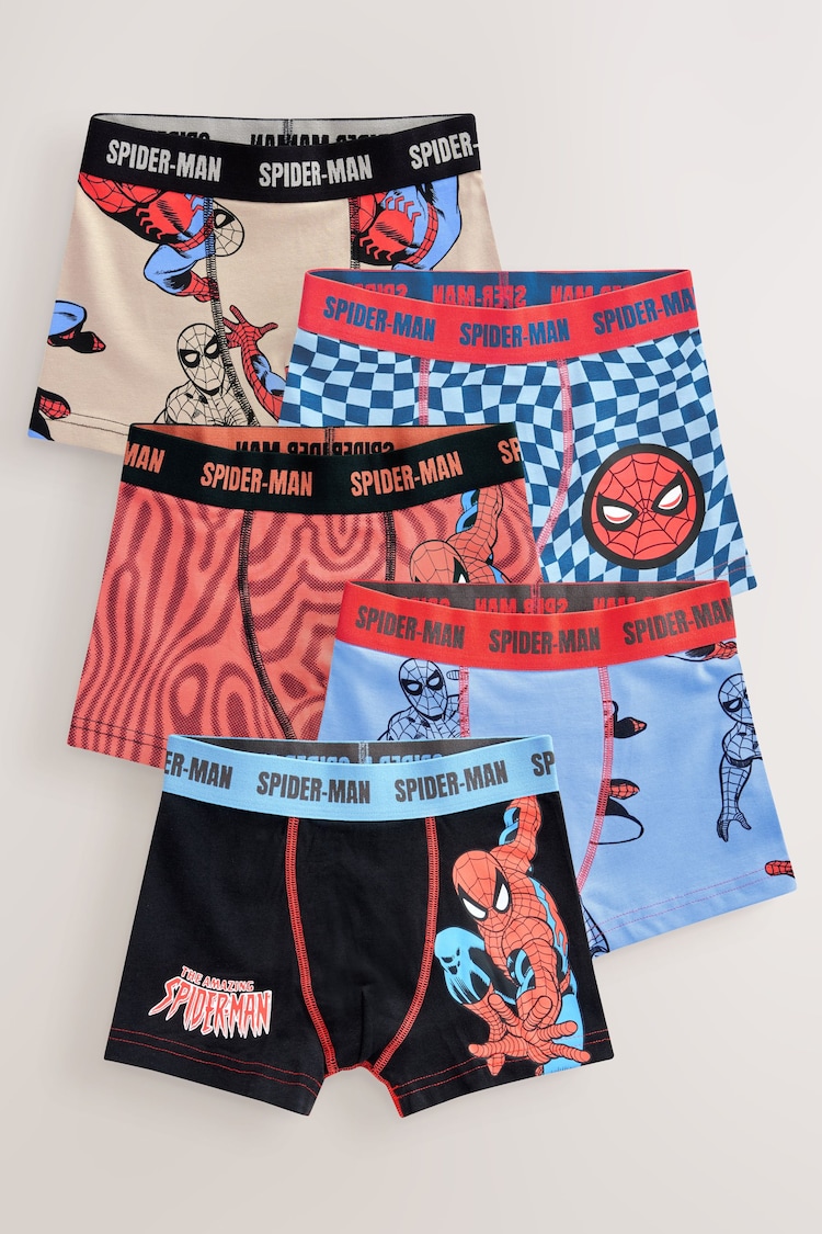 Red Spiderman Trunks 5 pack (1.5-10yrs) - Image 1 of 1