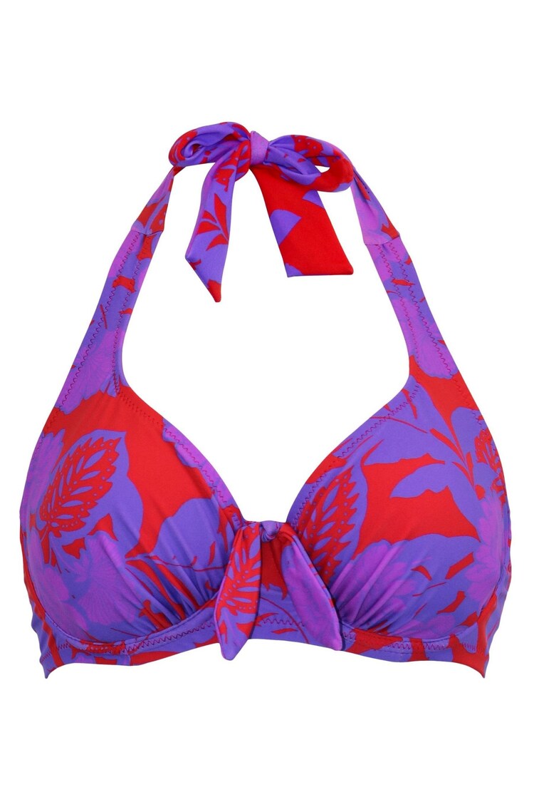 Pour Moi Purple Halterneck Heatwave Bikini Top - Image 1 of 1