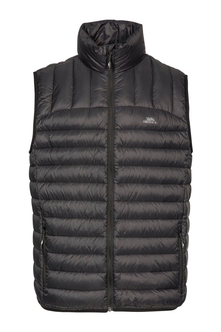 Trespass Male Hoppers  Down Black Gilet - Image 1 of 1