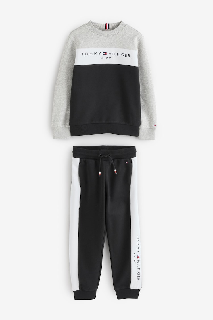 Tommy Hilfiger Black Colorblock Fleece Jumper - Image 1 of 1