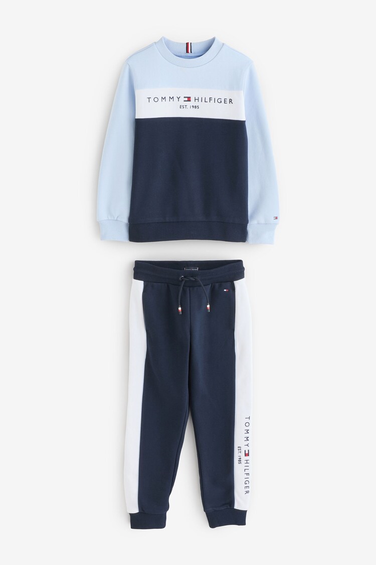 Tommy Hilfiger White Colorblock Fleece Jumper Set - Image 1 of 1