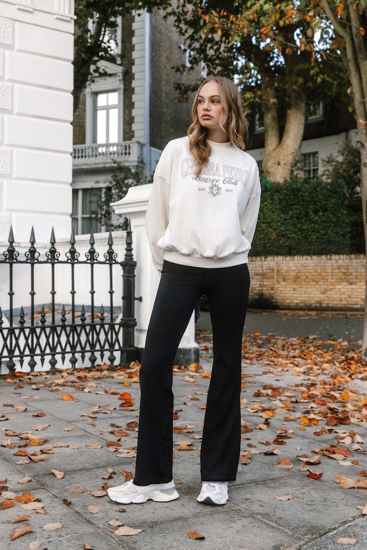 Chelsea Peers White Cotton Printed Logo Sweatshirt - Image 1 of 1