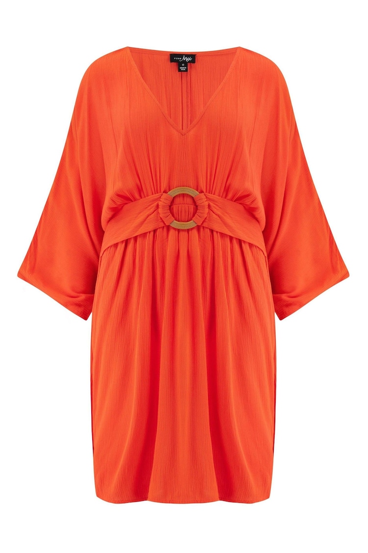 Pour Moi Orange Crinkle O Ring Woven Beach Cover-Up - Image 1 of 1