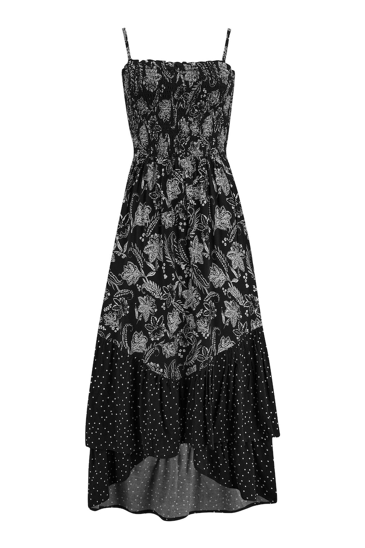 Pour Moi Black Strapless Asymmetric Tiered Woven Maxi Dress - Image 1 of 1