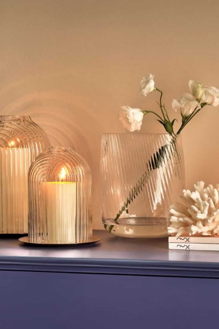 Nude Clear Ilo Small Candle Holder - Image 1 of 1