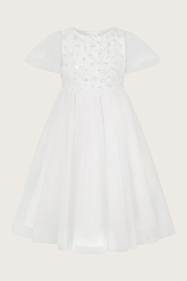 Monsoon Bella Sequin Flower Communion Dress - Imagen 1 de 1