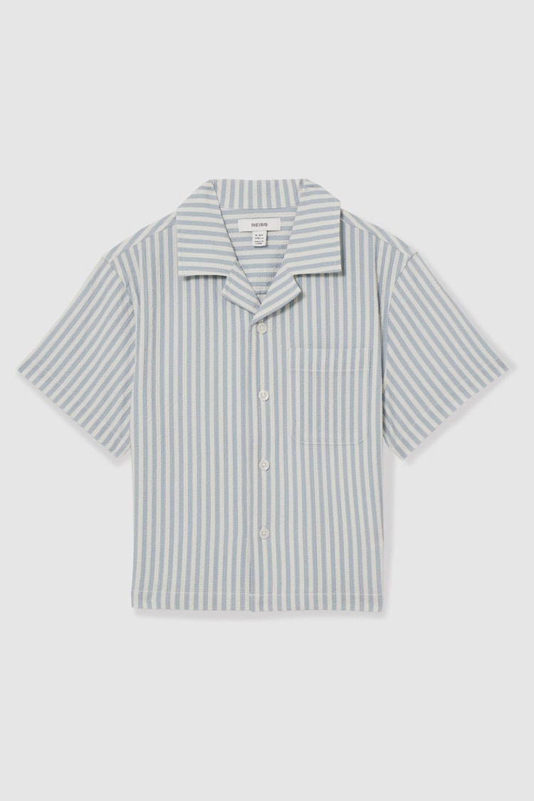 Reiss Sensei Seersucker Striped Shirt - Imagen 1 de 1