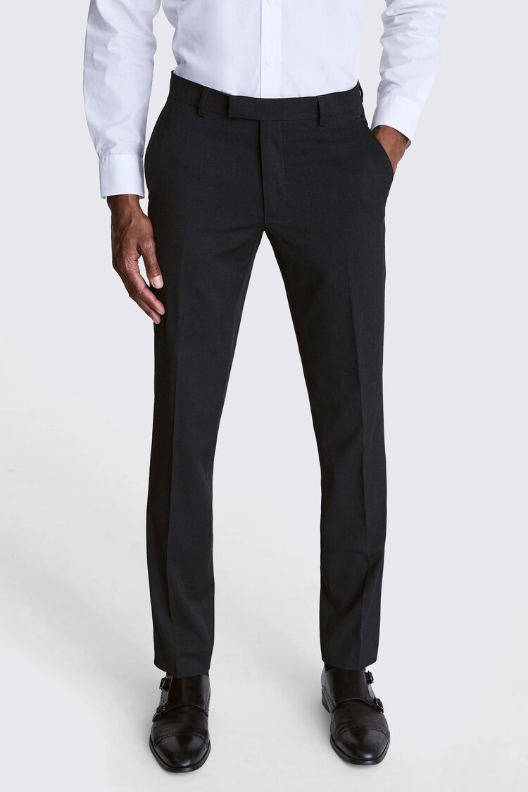 MOSS Charcoal Grey Slim Fit Stretch Trousers - Image 1 of 1