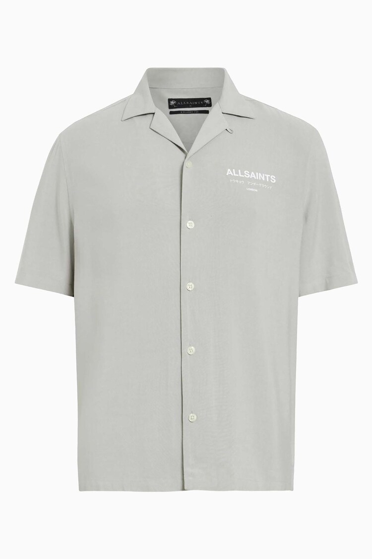 AllSaints Grey Underground Short Sleeve Shirt - Image 1 of 1
