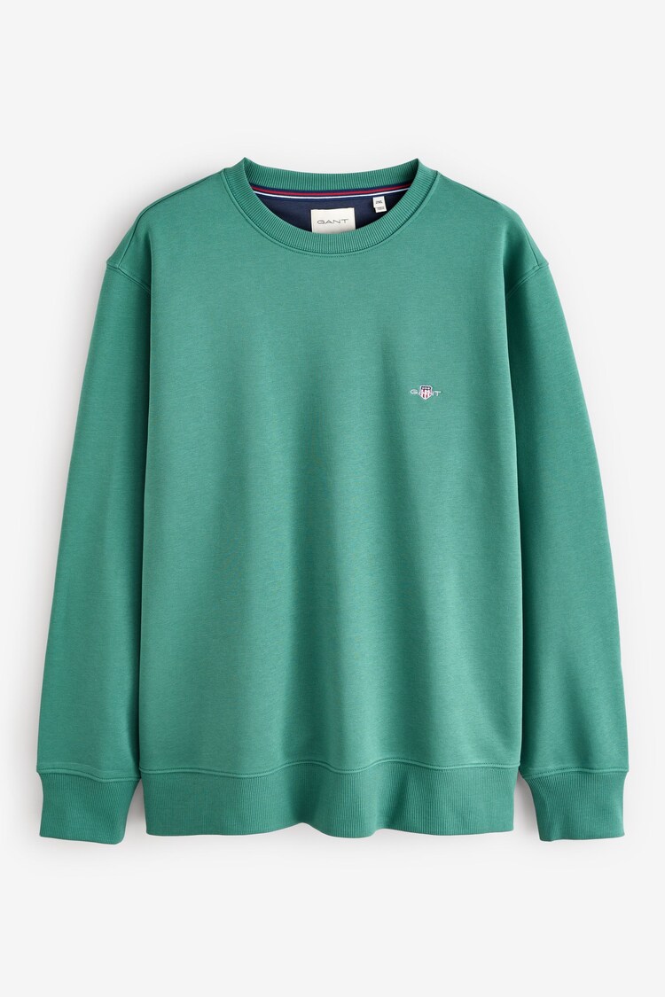 GANT Green Green Regular-Fit Shield Crew Neck Sweatshirt - Image 1 of 1