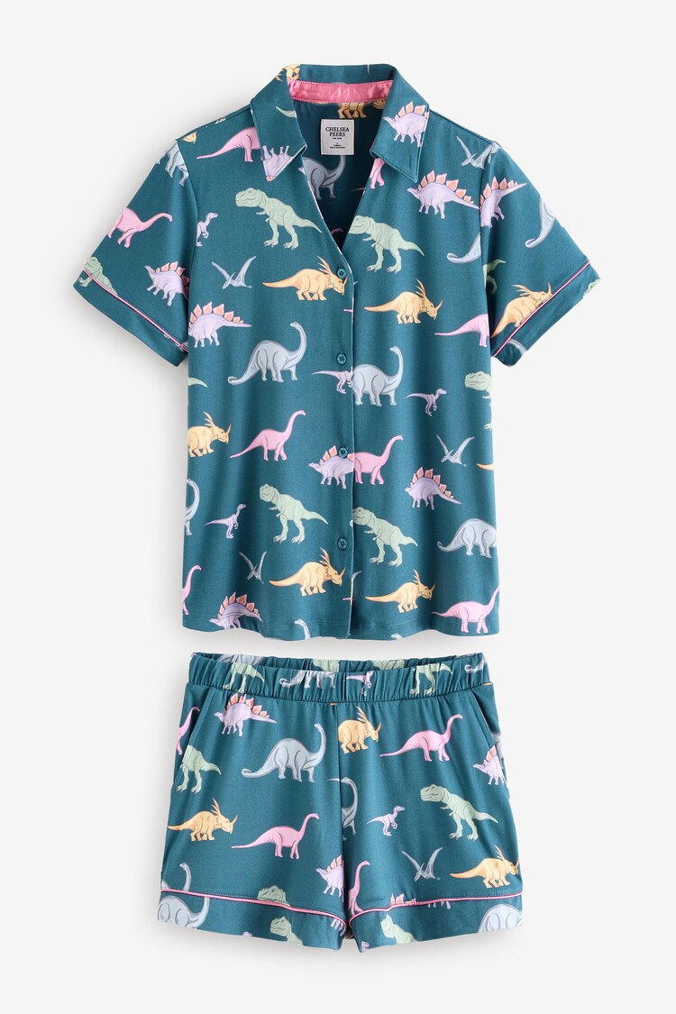 Azul - Chelsea Peers Fun Print Short Pyjamas Set - Imagen 1 de 1