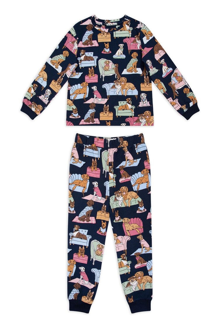 Chelsea Peers Kids Dogs Night In Print Long Pyjamas Set - Imagen 1 de 1