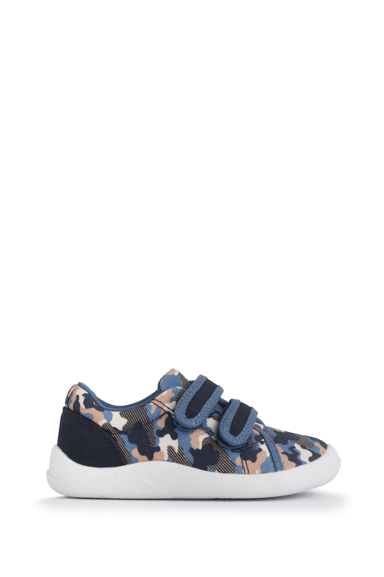 Start-Rite Wriggles Blue Camo Double Strap Canvas Shoes - Image 1 of 1