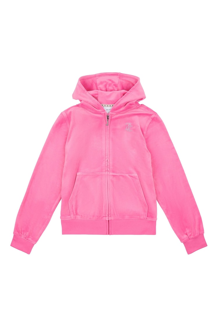 Juicy Couture Light Purple Diamanté Zip Through Hoodie - Image 1 of 1