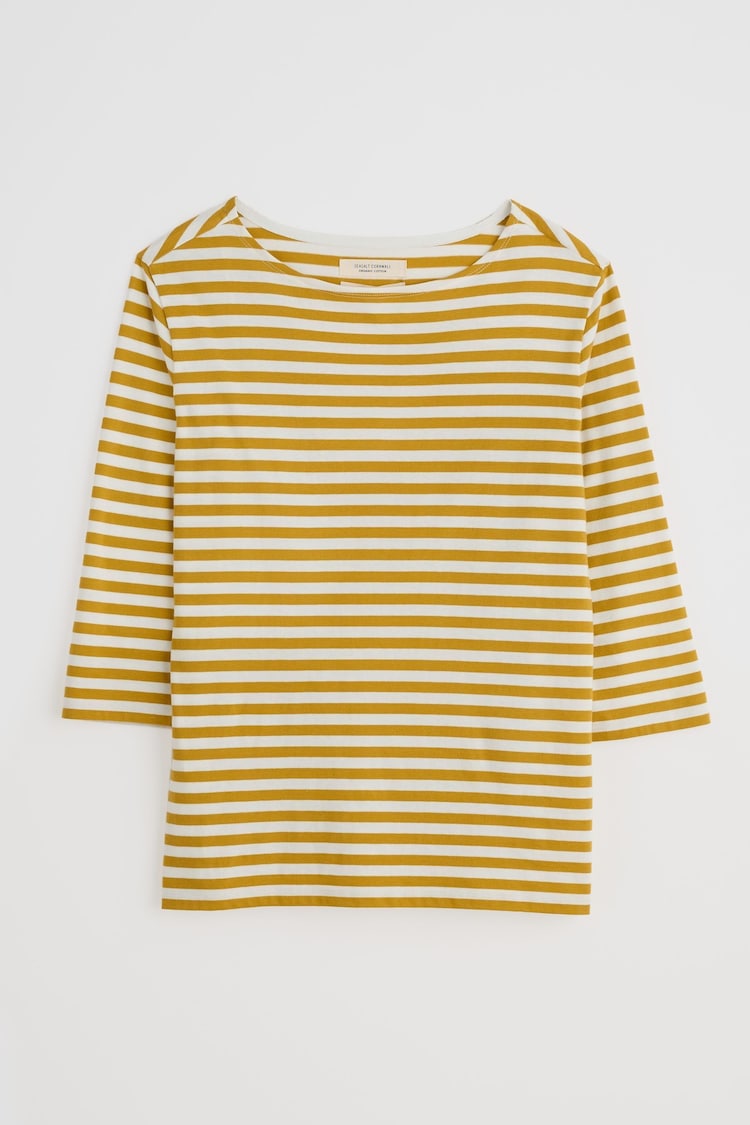 Seasalt Cornwall Yellow 100% Organic Cotton Multi Sailor Top - Image 1 of 1