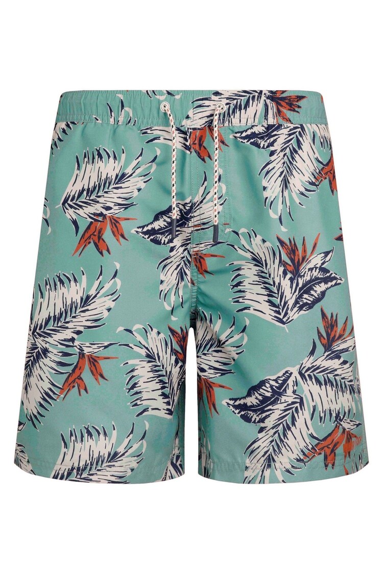 Weird Fish Blue Belukha Printed Swim Shorts - Image 1 of 1