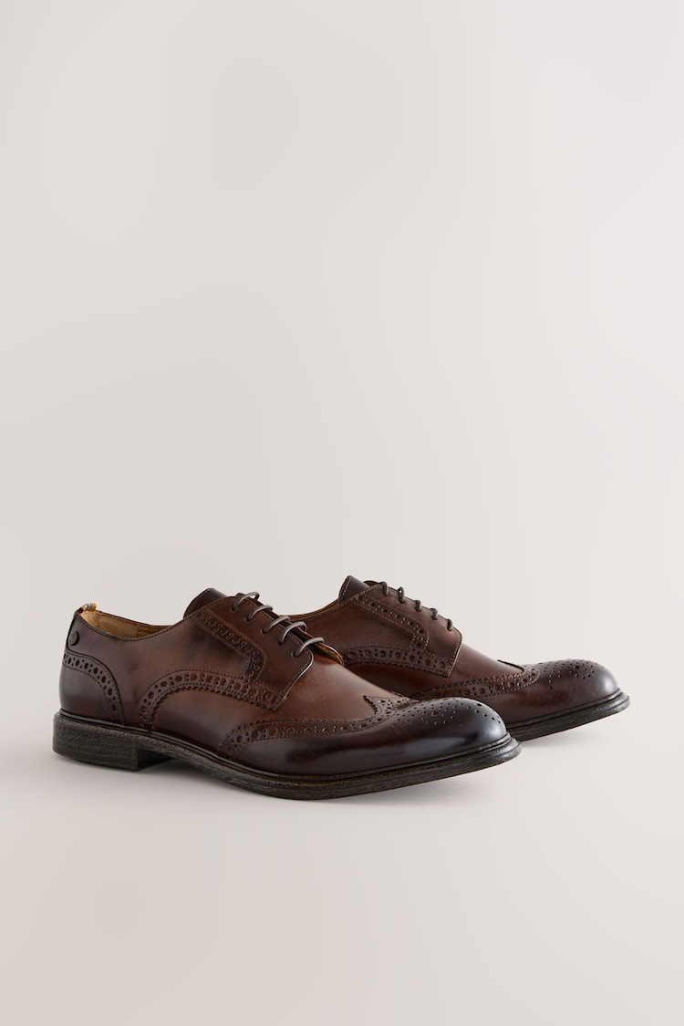 Dark Brown Heritage Brogue Shoes - Image 1 of 1