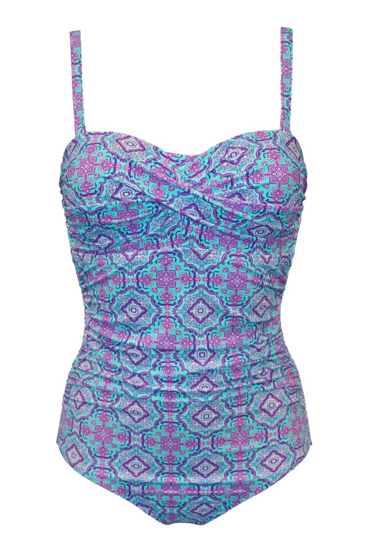 Pour Moi Light Blue Santa Monica Removable Straps Tummy Control Swimsuit - Image 1 of 1