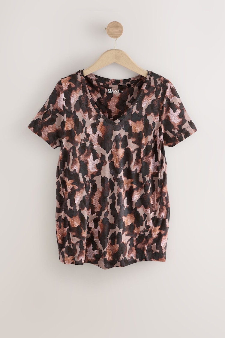 Animal Cotton Modal Slouch V-Neck T-Shirt - Image 1 of 1