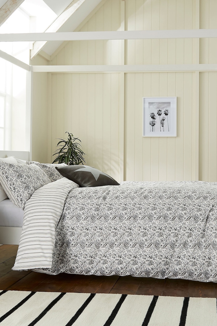 Helena Springfield Grey Linen Byron 100% Cotton Duvet Cover and Pillowcase Set - Image 1 of 1 Helena Springfield Grey Linen Byron 100% Cotton Duvet Cover and Pillowcase Set - Image 1 of 1