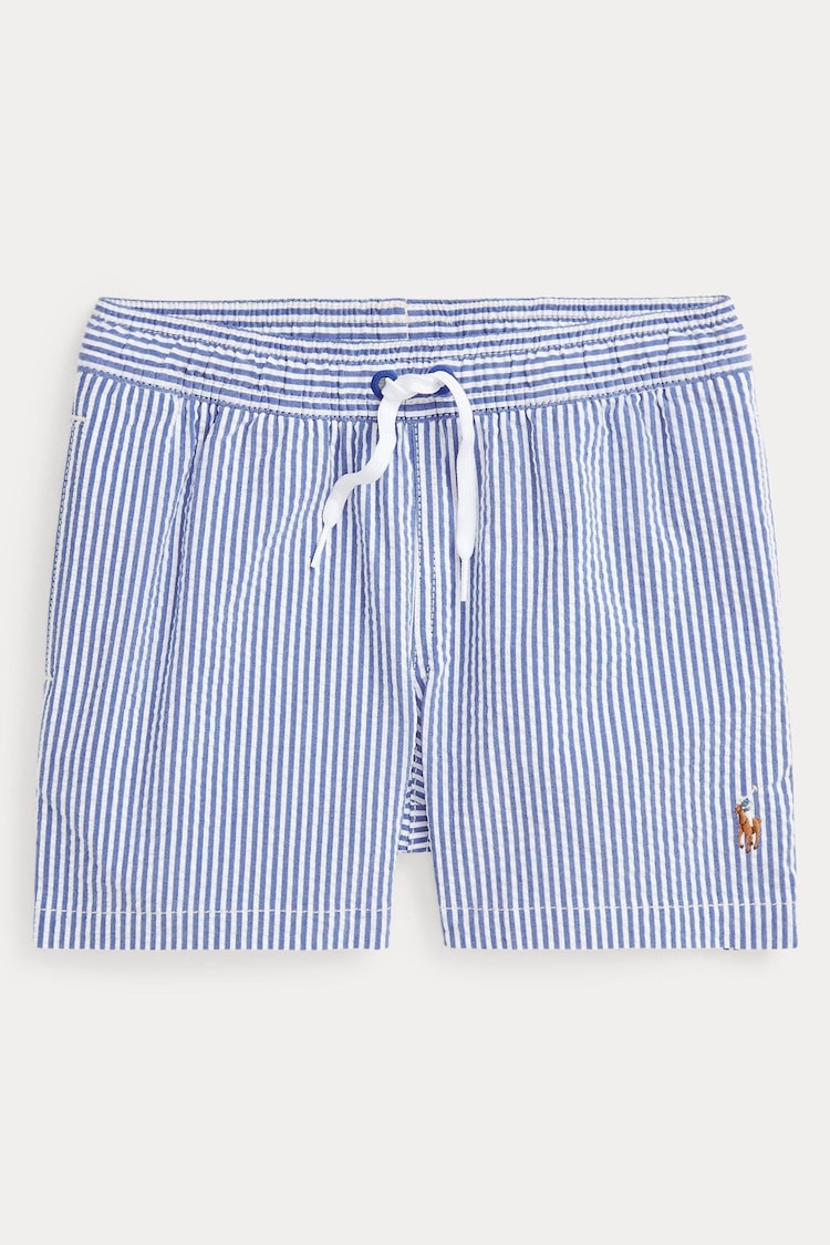 Стретчевые пляжные шорты для мальчиков из ткани сирсакер Polo Ralph Lauren Traveller - Изображение 1 из 1