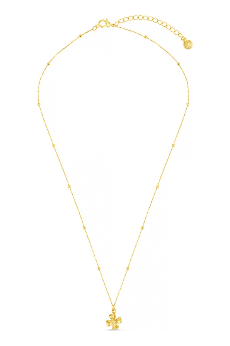 Orelia London Gold Tone Clover Charm Necklace - Image 1 of 1