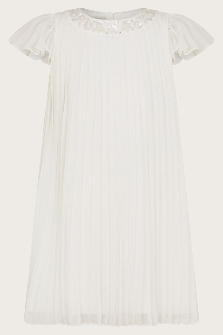 Monsoon Natural Nellie Pleated Bridesmaid Dress - Image 1 of 1