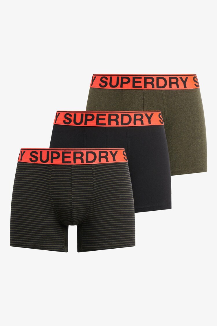 Superdry Green Boxers 3 Pack - Image 1 of 1