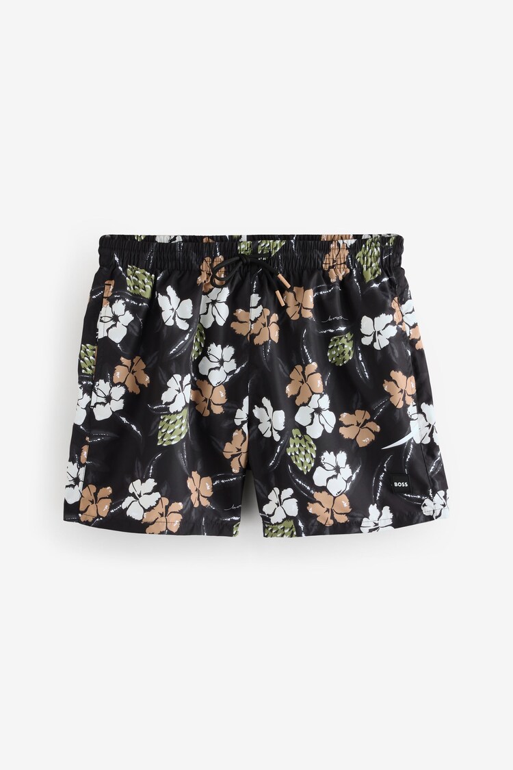 BOSS Black Piranha Printed Swim Shorts - Image 1 of 1