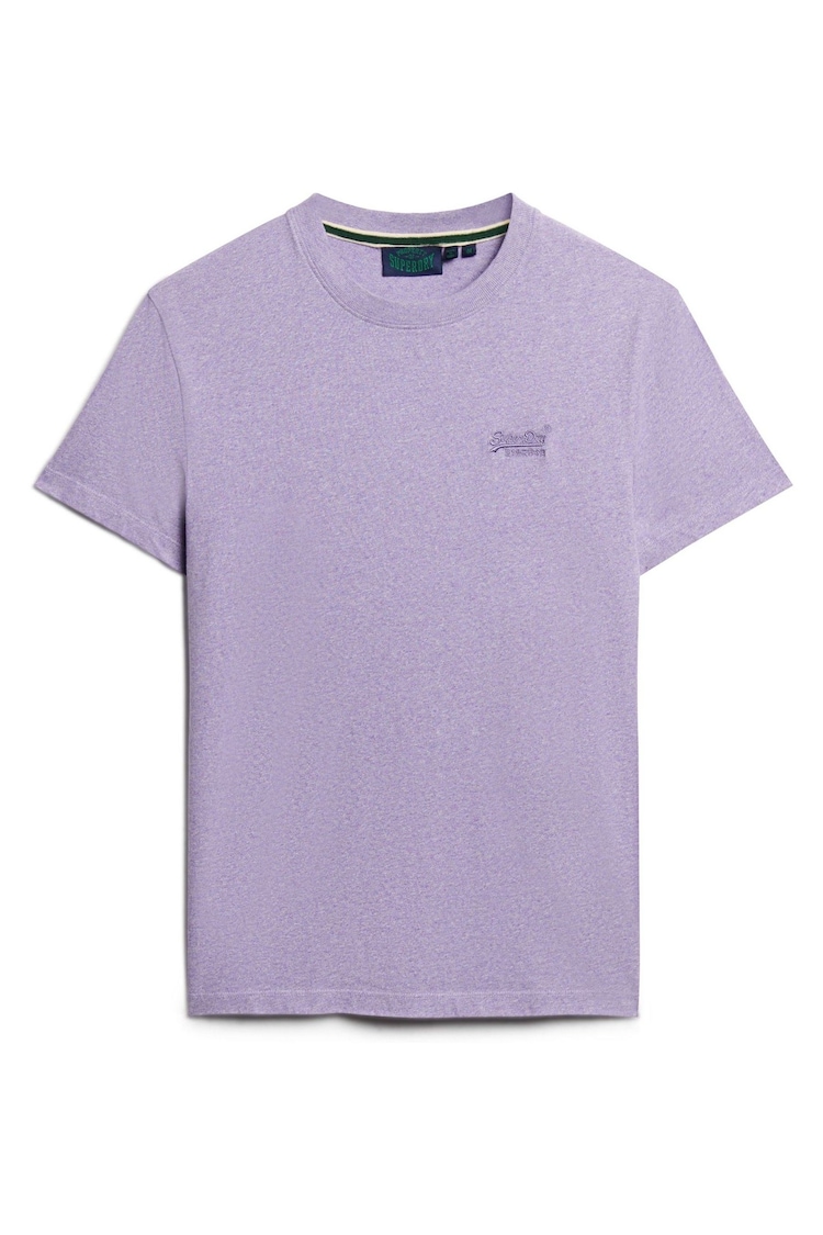Iris Purple Marl - Футболка с вышивкой логотипа Superdry Essential - Image 1 of 1