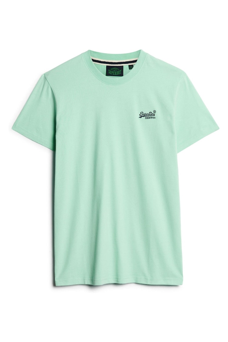 Superdry Spearmint Light Green Essential Logo Embroidery T-Shirt - Image 1 of 1