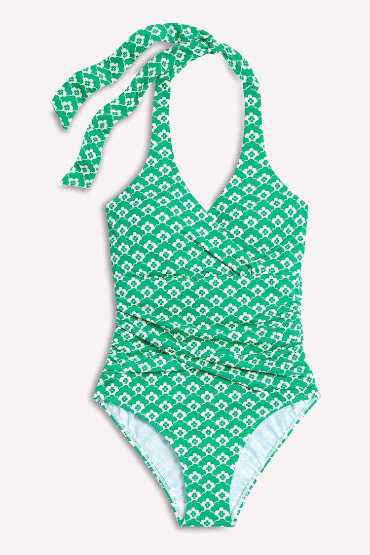 Groen - Boden Levanzo halterbadpak met rimpeling - Image 1 of 1