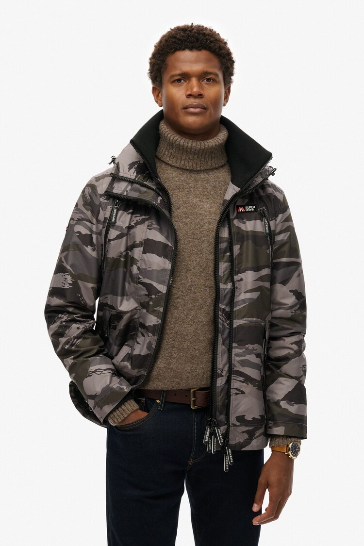 Superdry Grey Hooded Mountain Windbreaker Jacket - Image 1 of 1