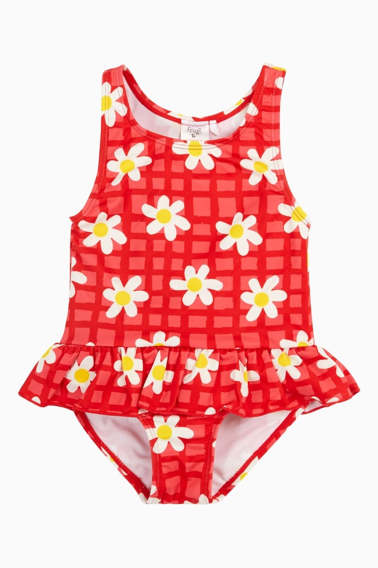 Frugi Kids Blue Little Coral Swimsuit Swimwear - Imagen 1 de 1