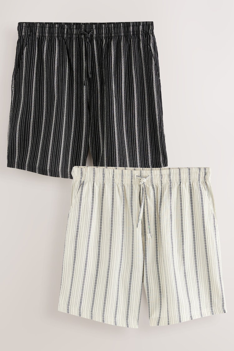 Black Stripe Woven Pyjamas Bottoms 2 Pack - Image 1 of 1