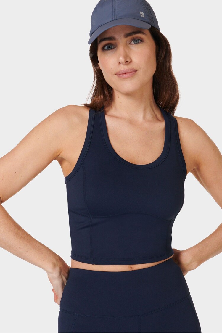 Sweaty Betty Blue All Day Cropped Tank - Image 1 of 1