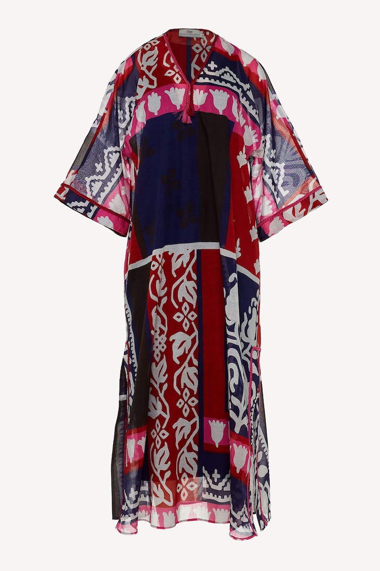 Devotion Twins Corker Mixed Scarf Print 100% Cotton Maxi Dress - Image 1 of 1