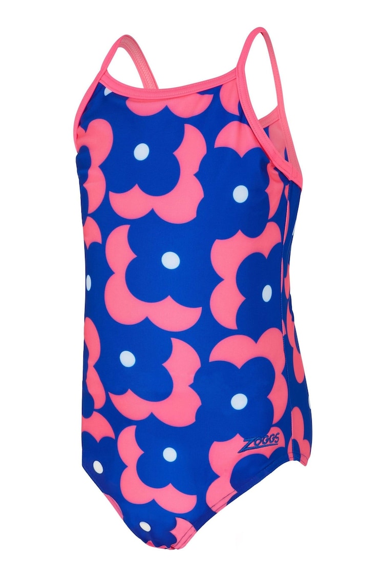 Zoggs Girls Pink Tex Back Swimsuit - Image 1 of 1