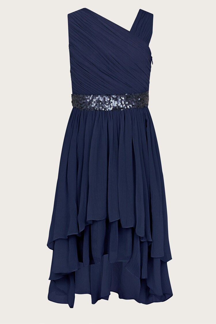 Monsoon Blue Abigail One-Shoulder Prom Dress - Image 1 of 1