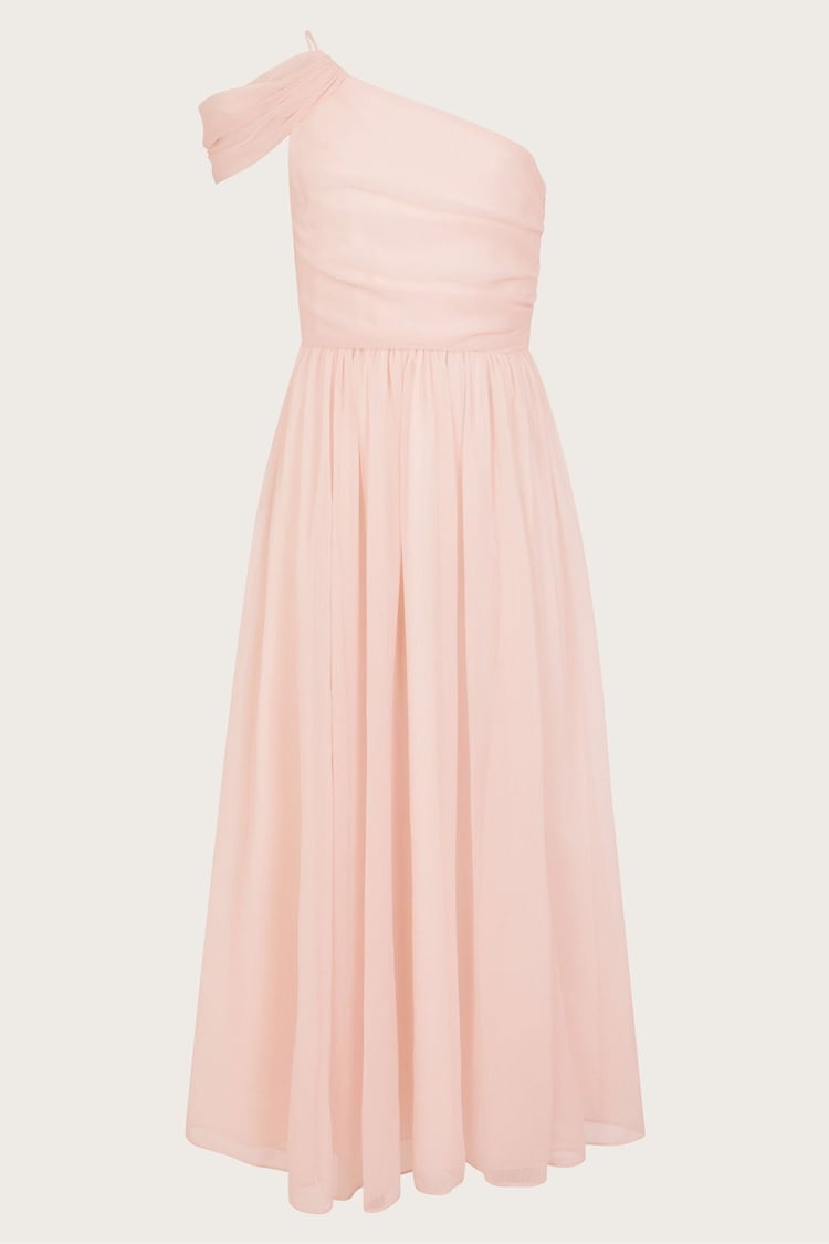 Monsoon Pink Texas One Shoulder Prom Dress - Image 1 of 1