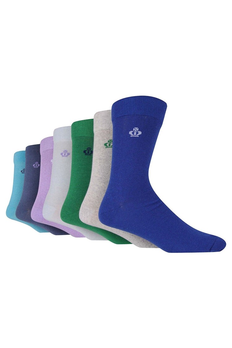 Jeff Banks Blue Cotton Fashion Crew Socks - Image 1 of 1