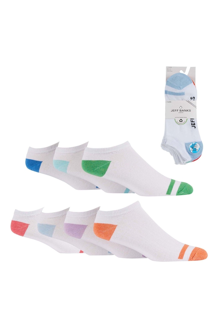 Jeff Banks White Cotton Trainer Socks - Image 1 of 1