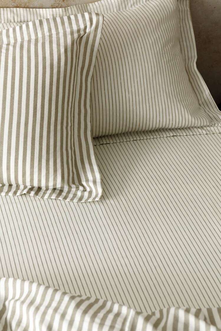 Yard Hebden Striped 100% Cotton Fitted Sheet - Imagen 1 de 1