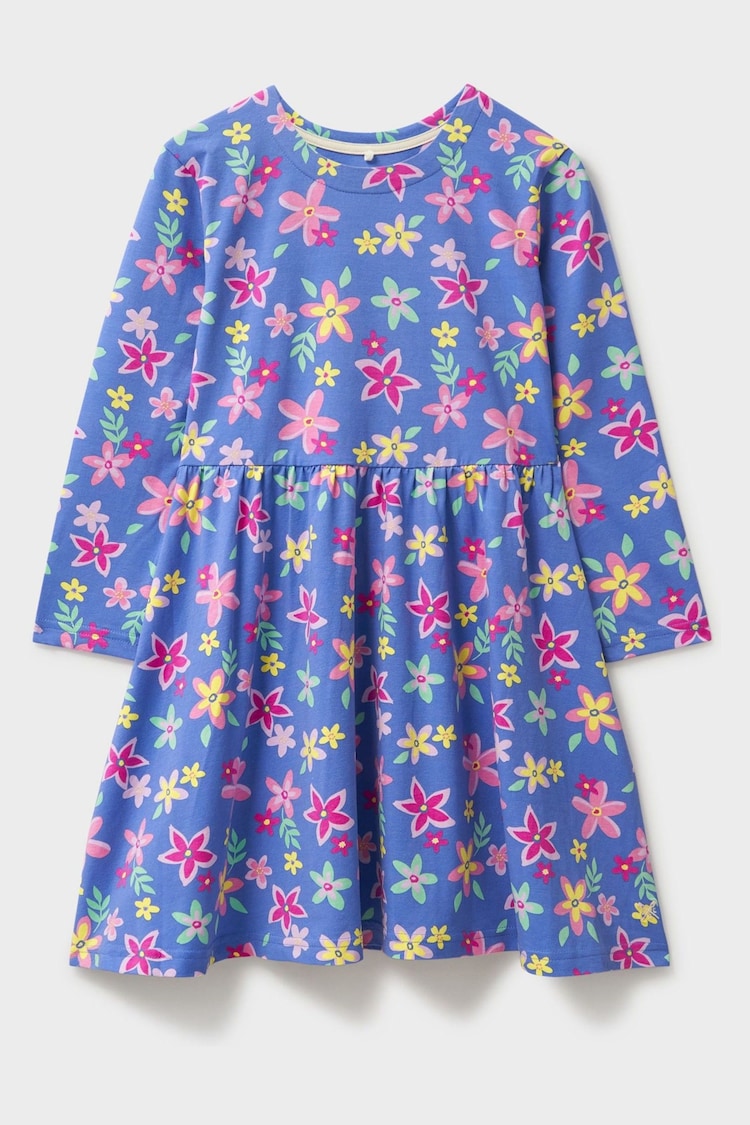 Crew Clothing Company Blue Classic Long Sleeve Jersey Dress - Image 1 of 1