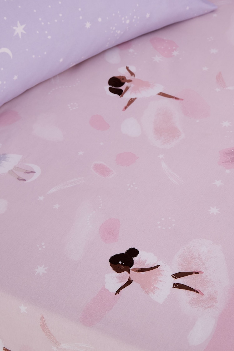 Catherine Lansfield Pink Dancing Fairies Fitted Sheet - Image 1 of 1