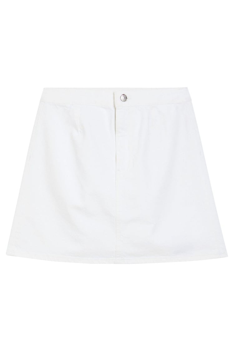 Calvin Klein White Mini Denim Skirt - Image 1 of 1