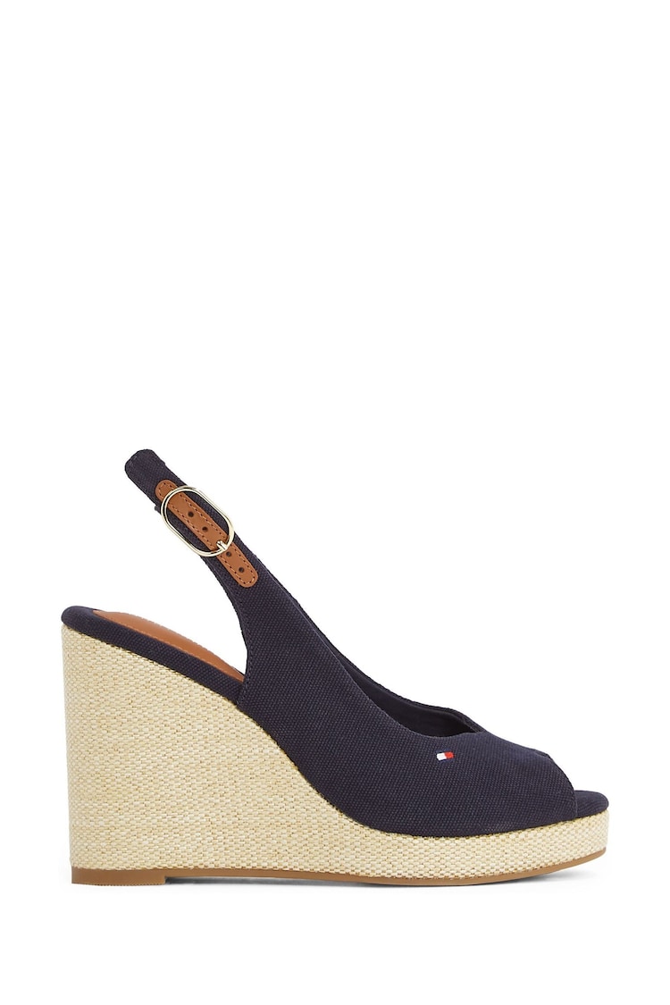 Tommy Hilfiger Black Mid Wedge Slingback Sandals - Image 1 of 1
