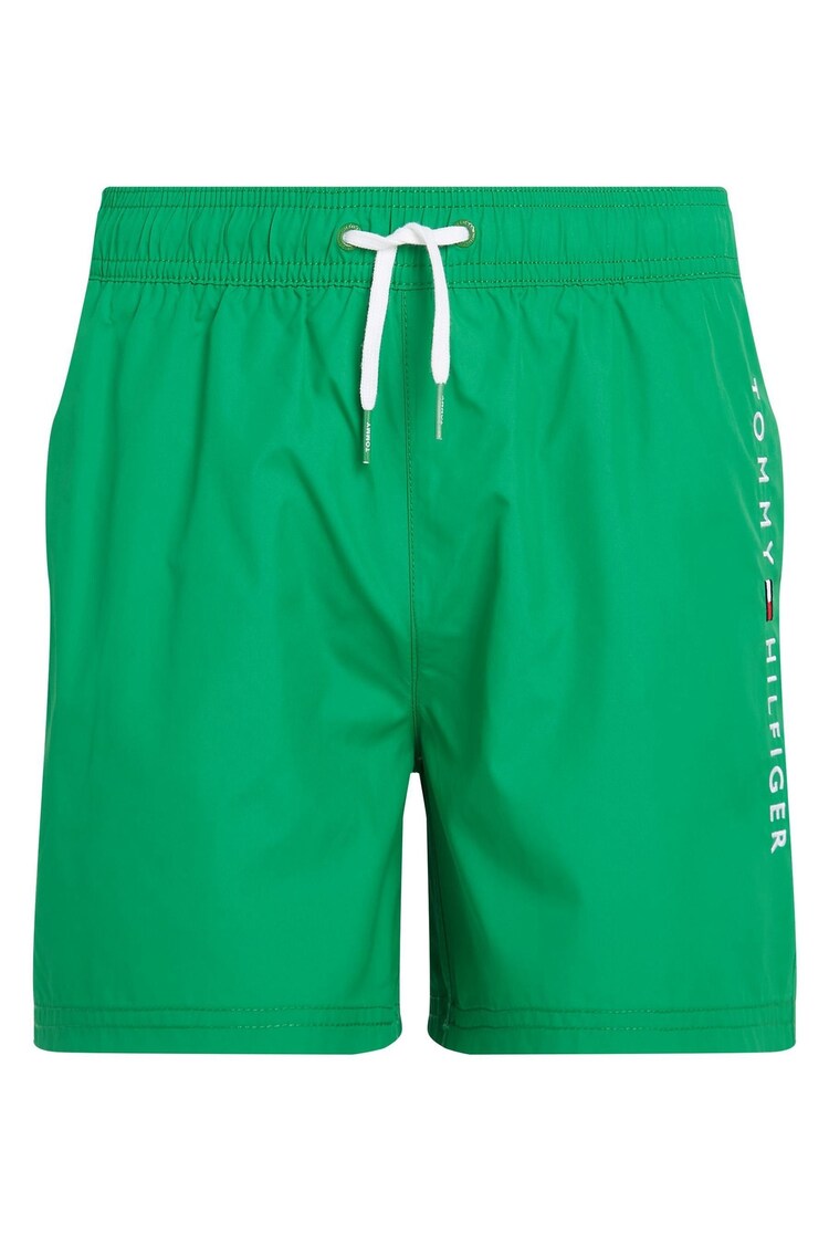 Tommy Hilfiger Green Medium Drawstring Swim Shorts - Image 1 of 1