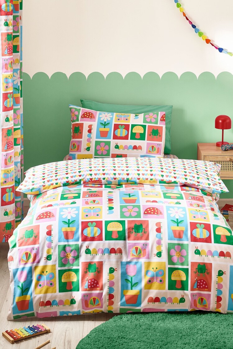 Catherine Lansfield Bright Curious Caterpillar Reversible Duvet Cover Set - Image 1 of 1